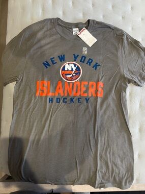 Hanes Gray T-Shirt with Blue and Orange Team Accent